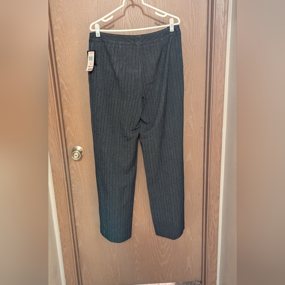 NWT Alfani Charcoal Teal NYC City Pants Size 10 - Picture 4 of 9